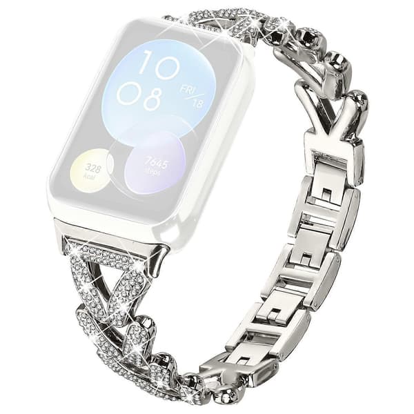 Zinklegering Snoet Urrem Rhinestone Dekor til Xiaomi Redmi Watch 4 Urrem - Sort Multicolor Starlight