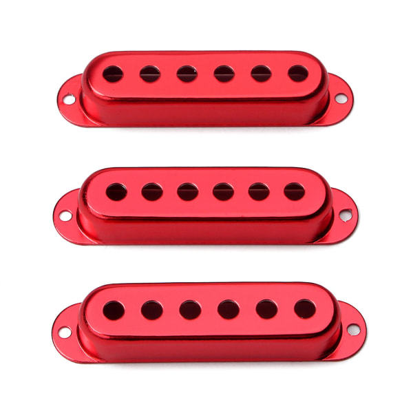 3 st gitarr enkelspolad pickup cover Musikinstrument Tillbehör 48mm/50mm/52mm Red