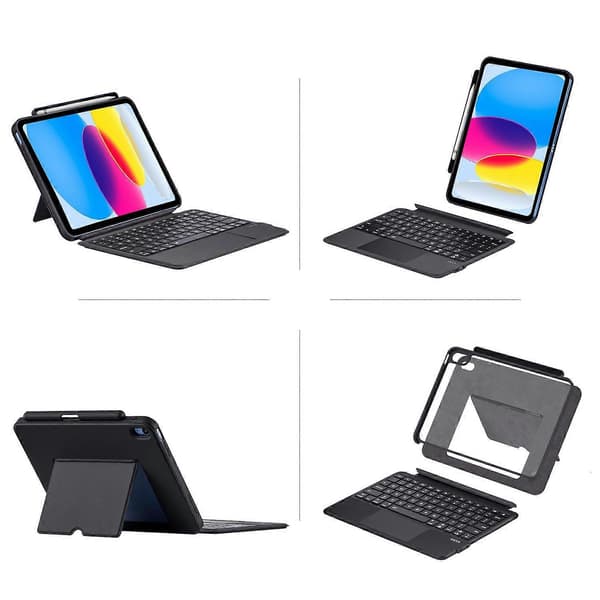 Magic Folio BT Tangentbord Läderfodral För iPad 2025 / 2022 White
