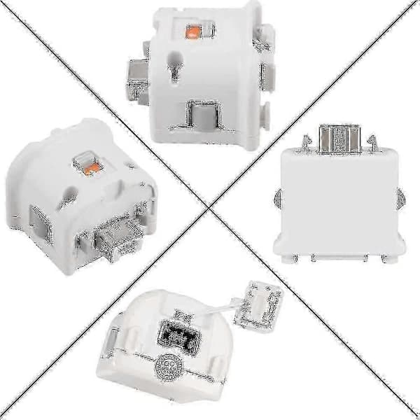 2 Motion Plus-adapterfølere for Wii Remote, Motion Plus-adapterakseleratorerstatning for Wii Motion Plus-adapter hvit