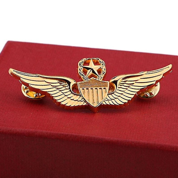 Wwii Usaf Wings Military Command Pilot Metal Wings Metal Badge Pin Färg Guld