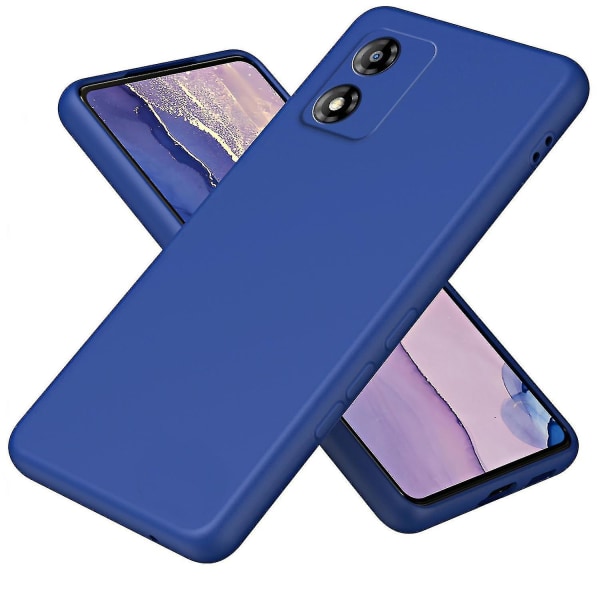För Motorola Moto E13 4G Stötsäkert fiberfoder+TPU phone case 2,2 mm cover Blue