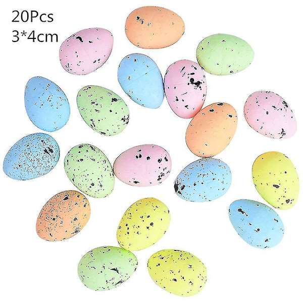 10 stk. Happy Easter Trææg med Hamptov Kanin Kylling Træ Håndværk Til Hjemmet Påskefest Hængende Dekoration Børn DIY Maleri V07-20Pcs