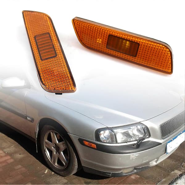 2 stk. sidemarkeringslygteafdækning, frontmodificerede dele, ABS blinklysindikatorhus 9188263 9188264 til Volvo S80 99-06