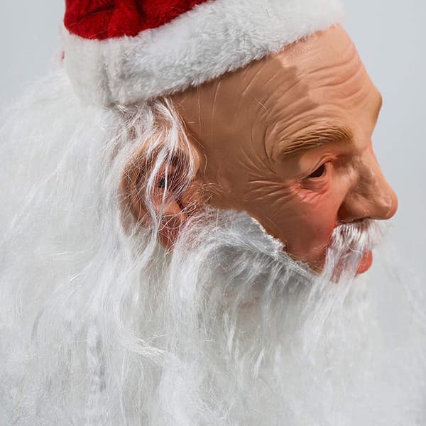 Realistisk Julemand Maske i Latex til Julekostume 45*25CM