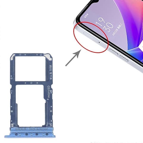 For OPPO A57 5G / A77 5G / K10 5G SIM + SIM / Micro SD-kortbrett Purple