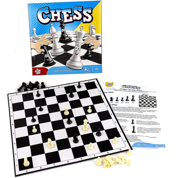 Barn spelar schack Familjeklassiker Brädspel 2 spelare Första set Lär dig 3+