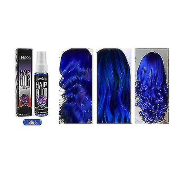 30 ml 5 Värillinen Nestemäinen Suihke Väliaikainen Hiusten Väri Unisex Hiusten Väriväri Hetkessä Blue