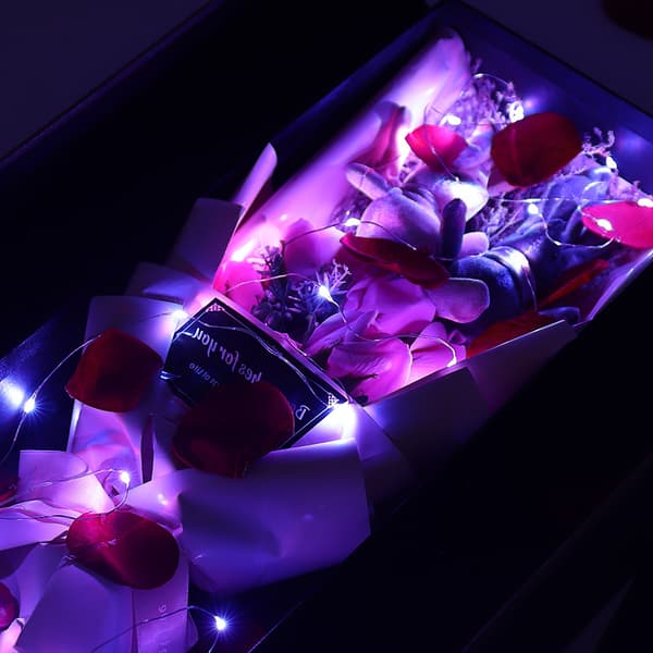 1m Mini LED Ljusslinga Batteridriven Lila