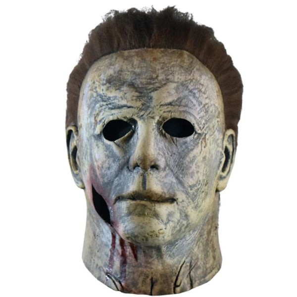 Halloween Michael Myers Horror Latex Mask Hodeplagg Festrekvisitter C