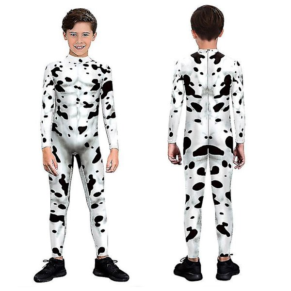 Dalmatiner Cosplay Kostume Til Voksne Børn Dyre Jumpsuit Halloween Forklædning Karneval Kostume 140 cm