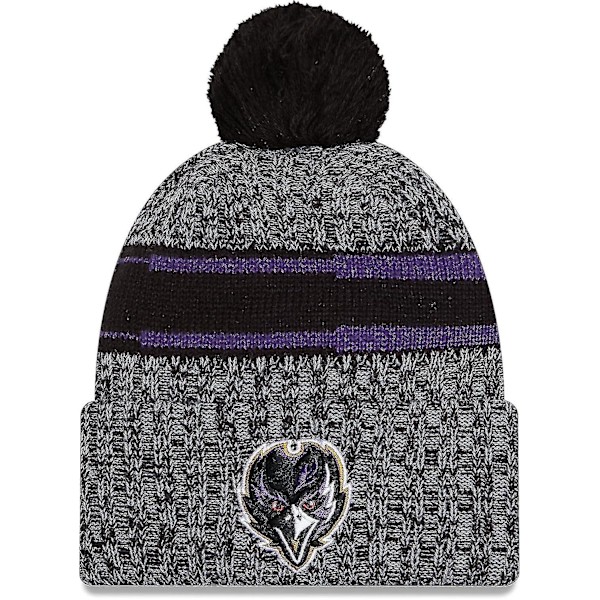 NFL Sideline Sport Strikket Hat Amerikansk Fodbold 2023/2024 Vinterhat Med Poms En Størrelse Alle Hold SportKnit to Raven-Black31881