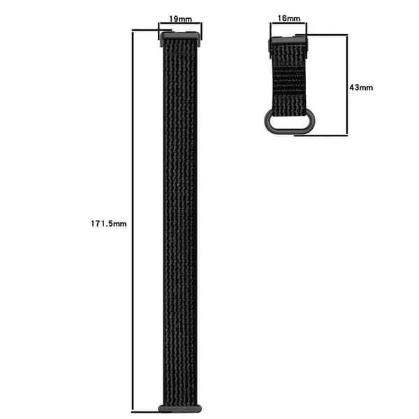 Nylon Sports Loop Urrem til Huawei Band 9 / Band 8 Yellow  Grey