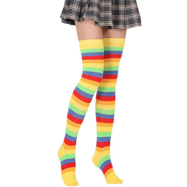 Strømper Pantyhose Lange Strømper Regnbue Lår Rollespil Fest Type 16