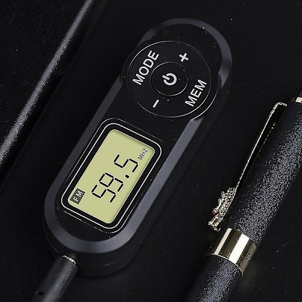 Digital Stereo Radio med LCD-skjerm, USB-oppladbart og øretelefoner for gange og jogging