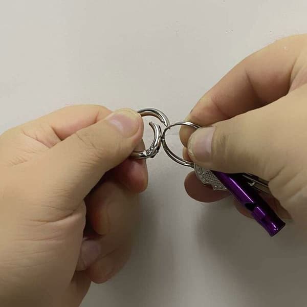 Väskkarbinhake, 30 stycken rund karbinhake, mini fjäderring rund karbinhake 20 mm nyckelringsklämmor