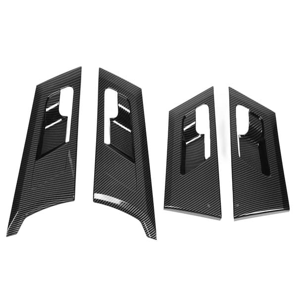 4pcs Carbon Fiber Pattern Inner Door Handle Frame Protection Trim Replacement for Mitsubishi Outlander