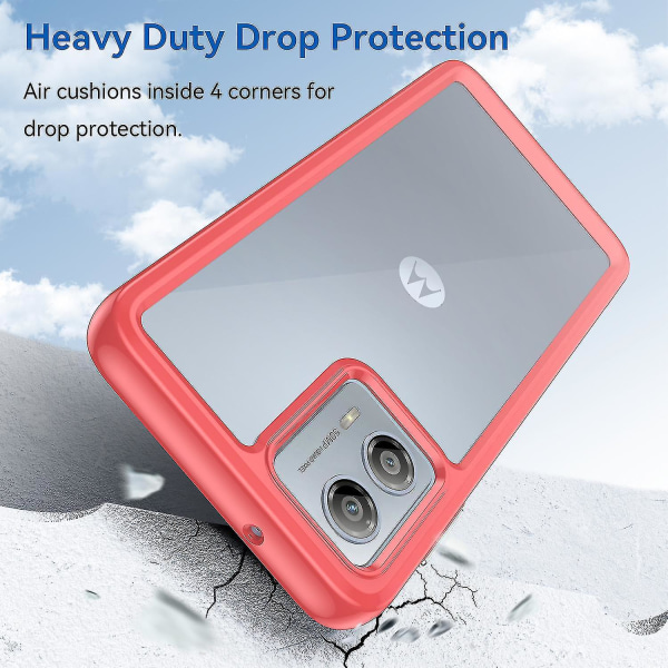 För Motorola Moto G53 5g Mobiltelefon Cover anti-scratch Tpu + Akryl phone case Red