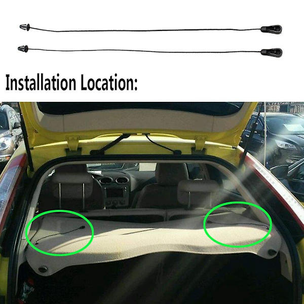 Til Focus 2 Mk2 Hatchback 2004-2011 Indvendig Bagagerumsdækning Snøre Indre Tonneau Dæksel Rem Cor