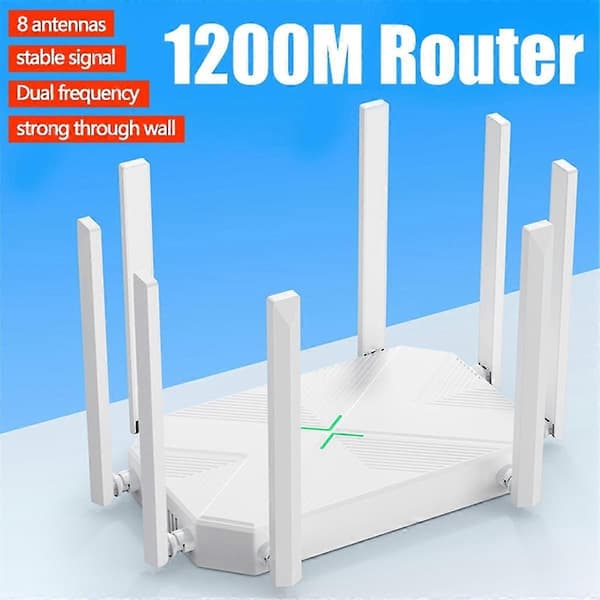 Wireless Router Amplifier Support AP Broadband Wifi Repeater For Home Office With Firewall 8 Antennas EU Plug