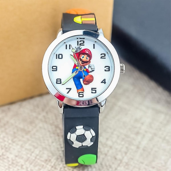 Barn Pojkar Flickor Tecknad Super Mario Doll Watch Studenter Barn Quartz Armbandsur D