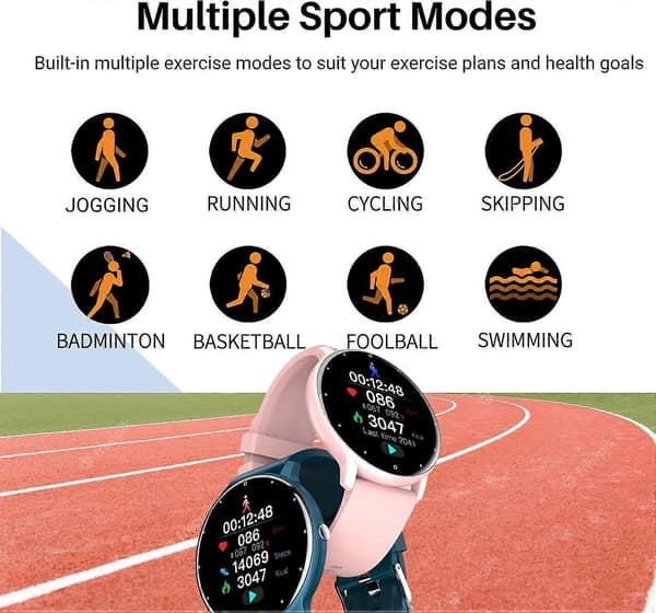 Fitness Tracker, Pulsmätare Digital klocka för Andr EYI