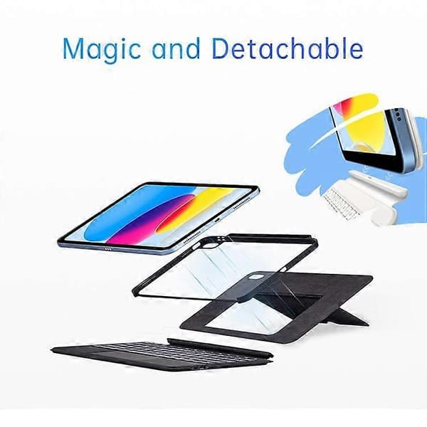 Magic Folio BT Tastatur Læder Etui Til iPad 2025 / 2022 Black