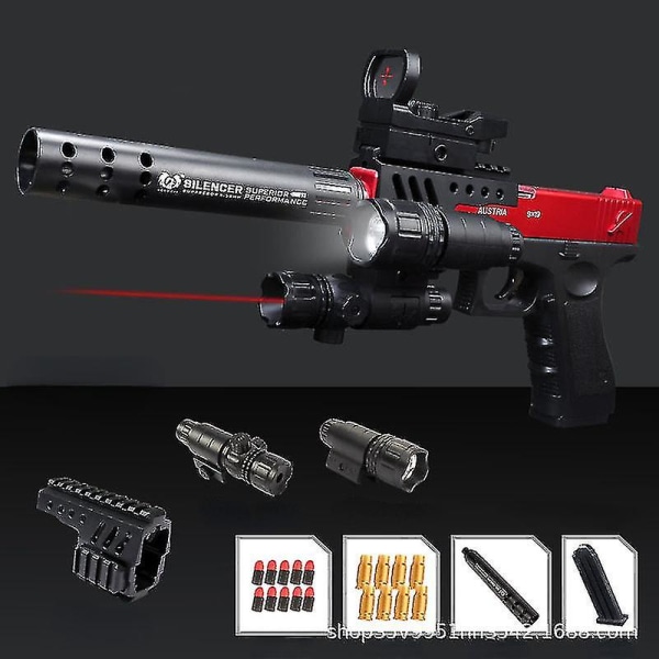 Taktisk version Shell-utkastande Glock Soft Bullet Gun Toy Pistol Soft Egg Launcher Toy Pistol red