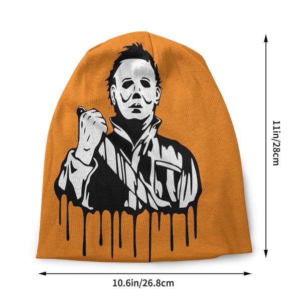 Michael Myers Knive Kunst Slouchy Beanie Hat Kvinder Mænd Halloween Horror Film Hip Hop Strikkede Skullies Beanies Kasket Til Vinter Ski 1