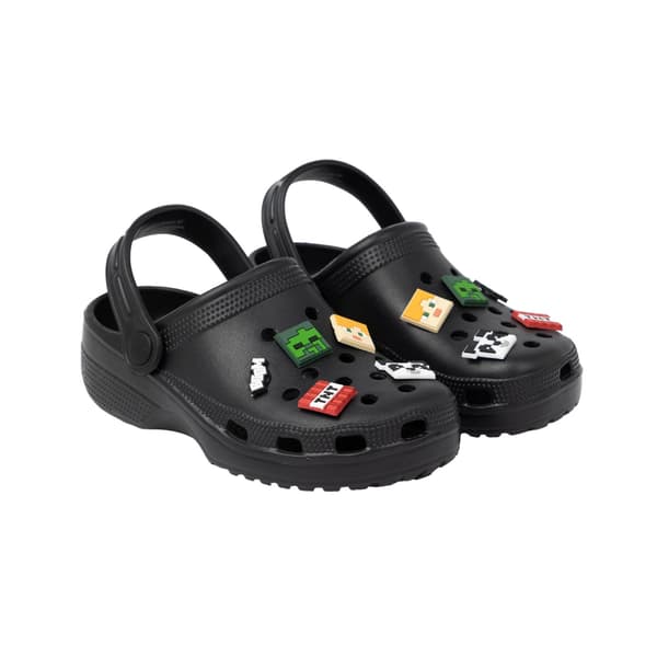 Minecraft Charm Clogs 4 Musta Black 4 UK