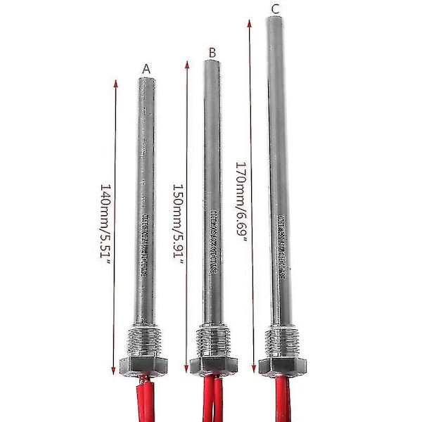 350W 220V Tenningsstav for Vedpelletsovn Hot Rod 10*140/150/170mm M16*1.5 10x140mm / 10x150mm / 10x170mm B