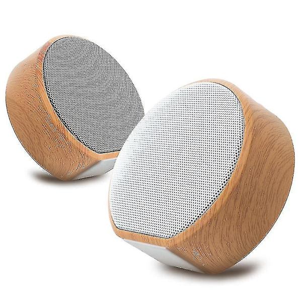 Trådløs Bluetooth-høyttaler i trestruktur, bærbar minibase, stereohøyttaler grey
