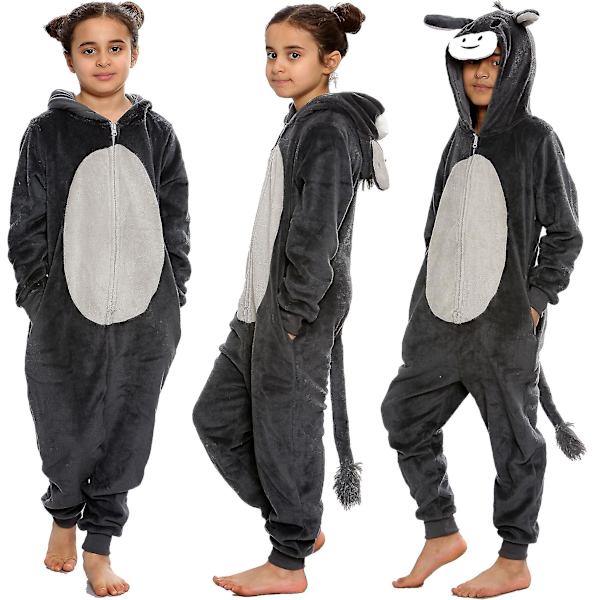 Unisex Donkey Djur Onesie Pyjamas Set Fri Frakt 7 8 Years