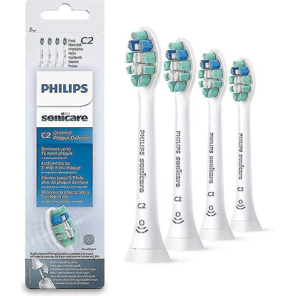 4 stk erstatningsbørstehoder for Philips Sonicare C1 C2 G2 W2 Proresults