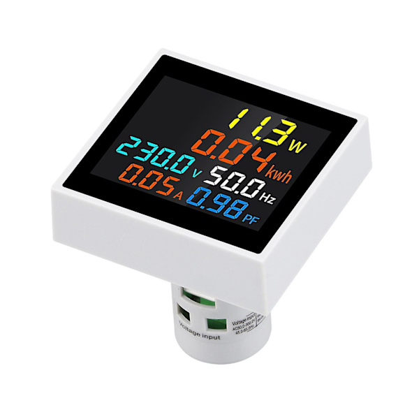 LCD AC Voltmeter Ammeter Wattmeter Effekt Energimåler Frekvensmåler Strømmonitor Wyelv