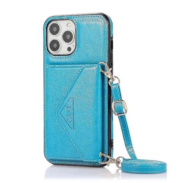 TPU+PU-kotelo iPhone 13 Pro Maxille, sininen