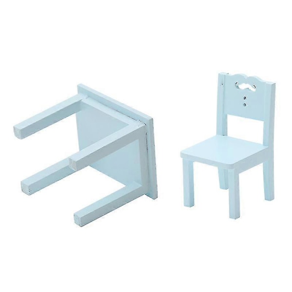 3-delt bord og stol simulator møbler for barn White