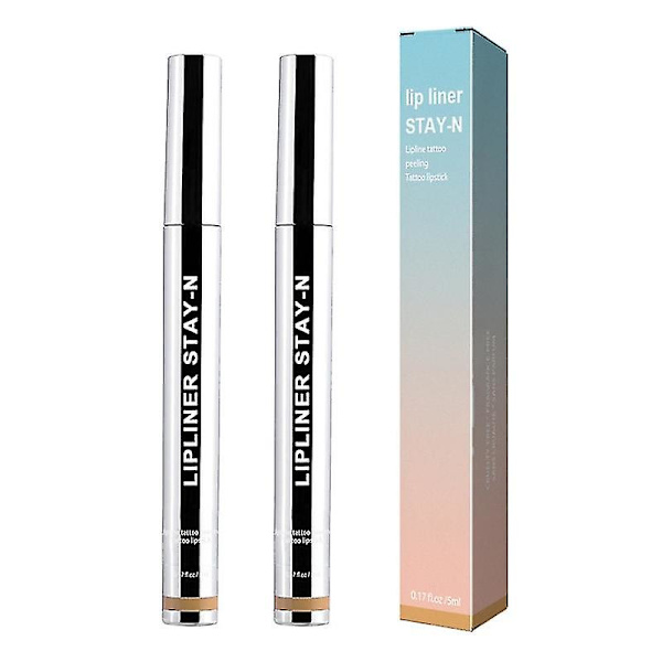 2 stk Leppestift Liner Peel Off Leppestift Tattoo Leppestift Flekk Langvarig Holdbar Sminke Nærende