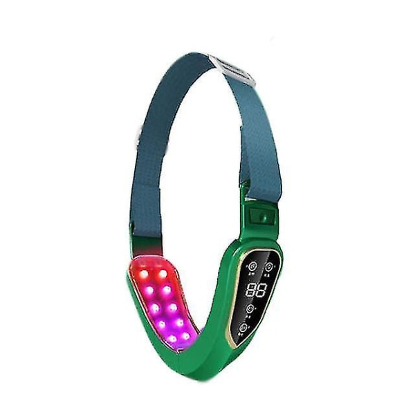 V Face Shape Face Lifting Ems Facial Hohentava Hierontalaite Kaksoisleuanpoistoaine Led Light Therapy Facial Lift Device Z Dark green