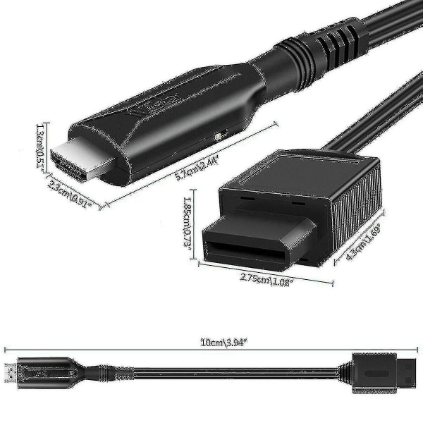 HD Wii-HDmi-sovitinmuunnin USB kaapelilla nopea pelin muunnosjohto