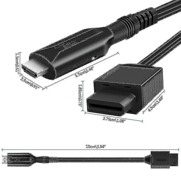 Hd Wii Till Hdmi Adapter Konverterare Med USB kabel Höghastighetsspelkonverteringssladd