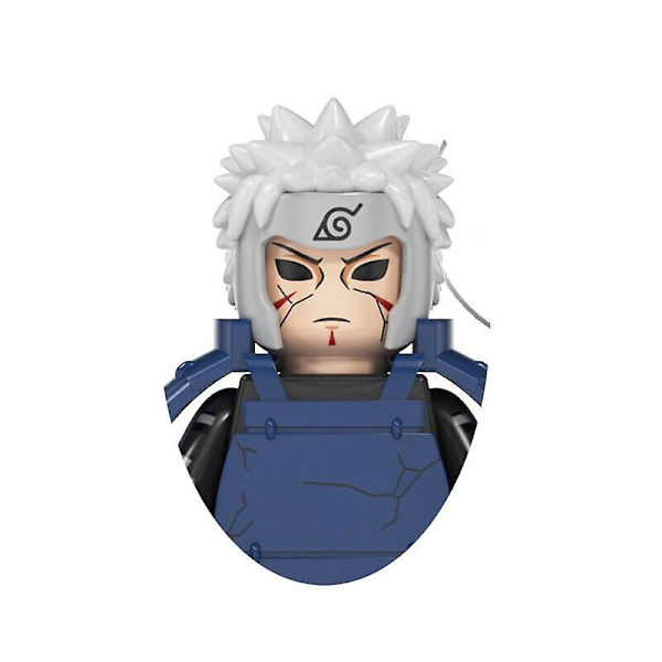 Naruto Sasuke Kakashi Akatsuki Byggklossar Anime Cartoon Mini Actionfigurer Huvudmontering Leksaker Barnfödelsedagspresenter WM2110
