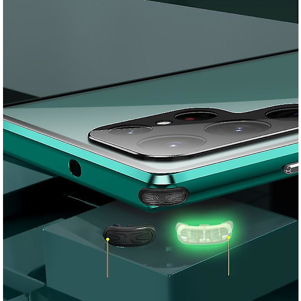 Anti-sjåing Personvern Etui Kompatibelt Med Samsung Galaxy S22 Ultra/s22, Dobbeltsidig Herdet Glass Magnetisk Deksel Black For Galaxy S22