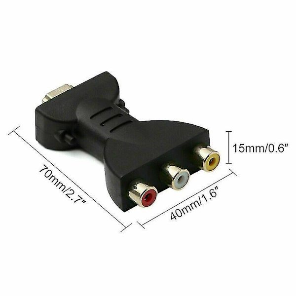 HDMI Han til 3 RCA Hun Composite AV Audio Video Adapter 4k Konverter til TV Video