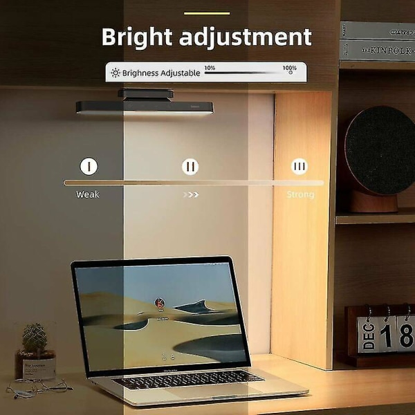 Flkwoh Latautuva Magneettinen Led-Lamppu, Kaapin Alle Asennettava Valo Sammutusviiveellä, Himmennettävä Nauhavalo Kosketusohjauksella, Akulla Toimiva Työpöytälamppu Keittiöön