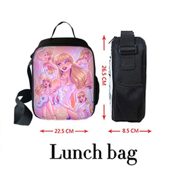 Taylor Swift Tryckt Ryggsäck Skolväska Tre-delad Set Style 8