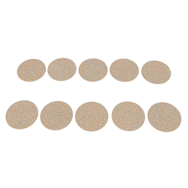 Sæt af 10 Kork Bar Drikkeunderlag 90mm, 5mm Tyk