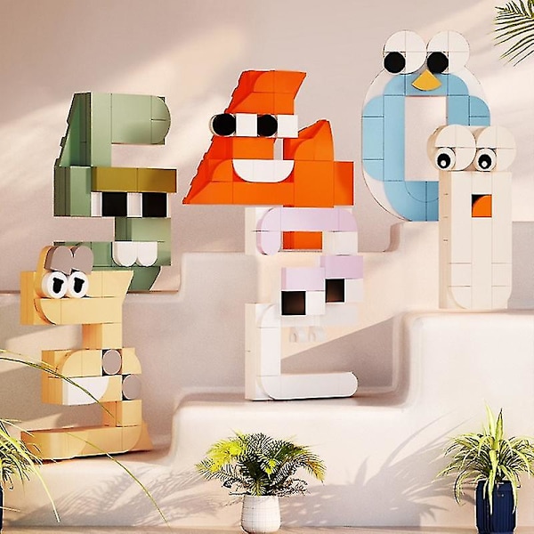 26 Stilige Alfabetiske Byggeklosser Sett Engelske Bokstaver Lore (a-z) Utdanningsklosser Leke for Barn Kid Buildmoc Bursdagsgaver C