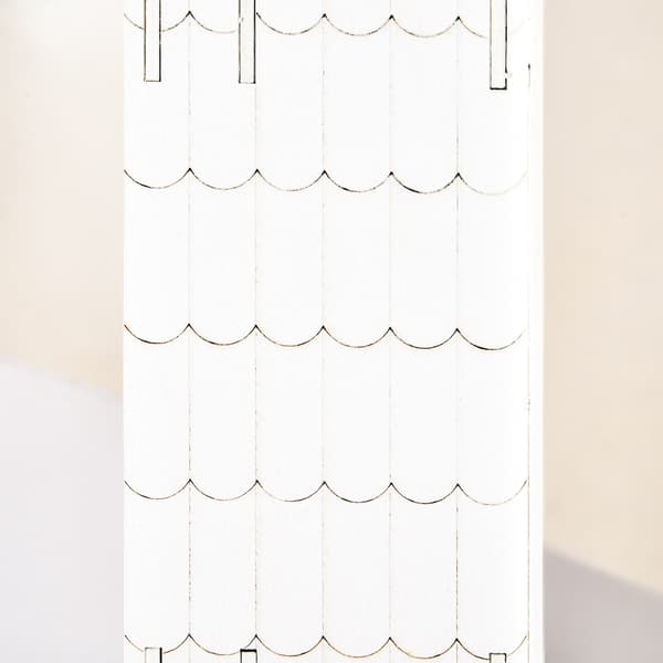 Adventskalender, 39x9x42 cm, hvit