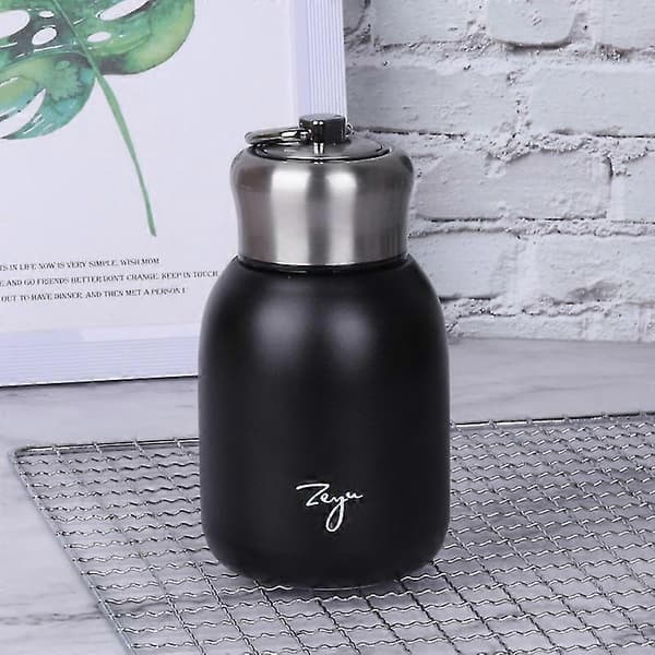 Mini kaffetermos bærbar reisevannflaske isolert termoflaske Black(300ml) 300ML